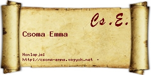 Csoma Emma névjegykártya