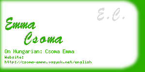 emma csoma business card